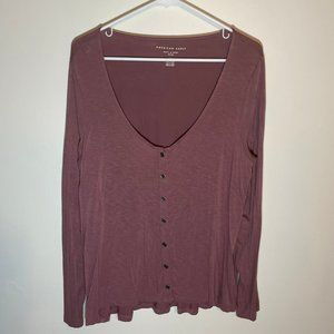 American Eagle Soft & Sexy Slub Women's Large